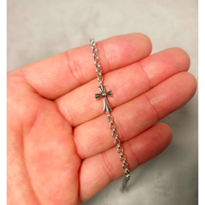 크로스펜던트 체인 팔찌