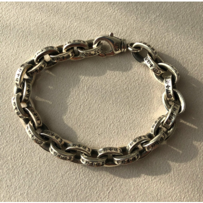 라지 페이퍼 체인 집게형 팔찌 925실버