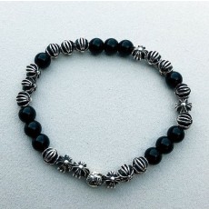 6mm 오닉스 크로스볼 믹스 밴딩팔찌