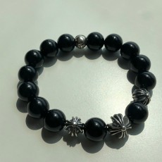 10mm 오닉스 크로스볼 밴딩 팔찌 925실버