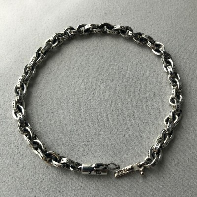 페이퍼 체인팔찌 4mm 잠금부14k