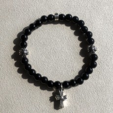 6mm 오닉스 크로스펜던트  밴딩팔찌