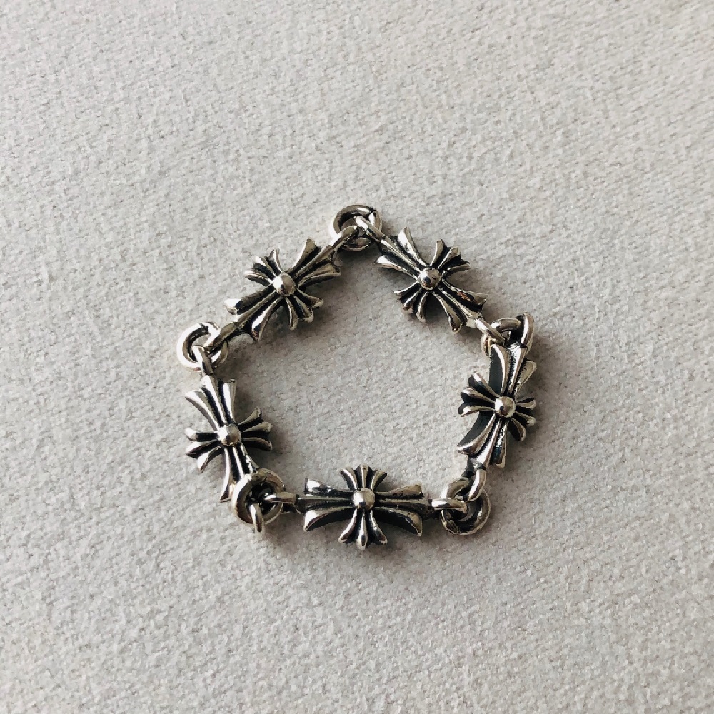 크로스 타이니 체인 반지