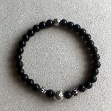 6mm 오닉스 3크로스볼 팔찌