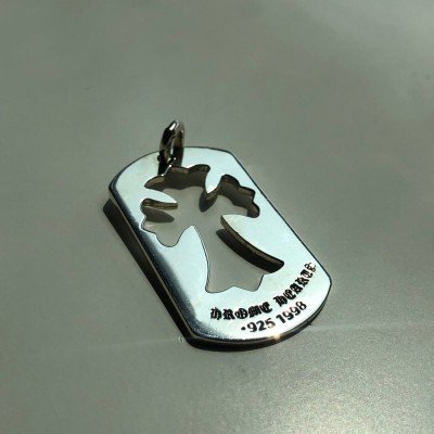 라지 크로스 홀 도그텍 펜던트