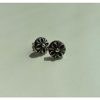 크로스 버튼 귀걸이