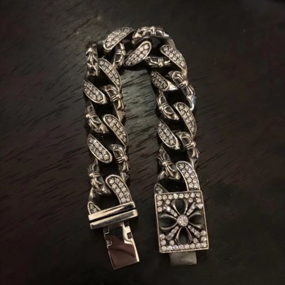 큐빅세팅 플로랄 펜시체인 팔찌