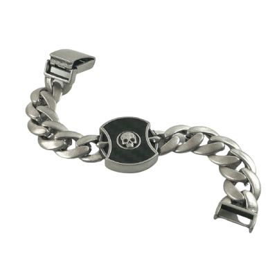 스컬 카본파이버 포인트 엔틱 체인팔찌