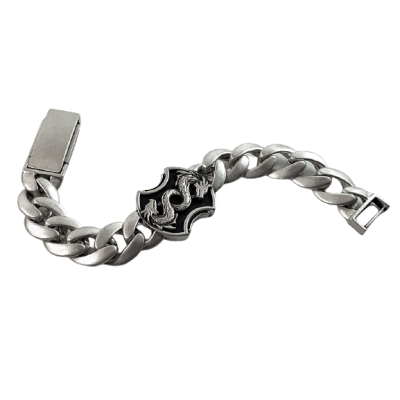 더블드래곤포인트 카본파이버 엔틱체인팔찌